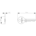 Schlüssel für Schlüsselschalter Siemens, C, Schließnummer SSG 10
