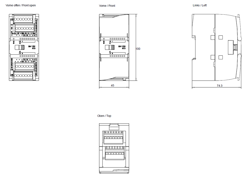 SIMATIC S7-1200 SM 1231, AI 4x16 bit RTD – Bild 3 von 3