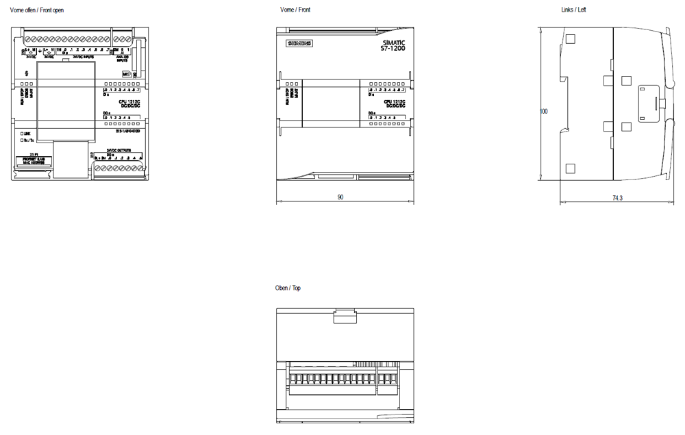 SIMATIC S7-1200 CPU 1212C DC/DC/DC 8DI/6DO/2AI – Bild 3 von 4
