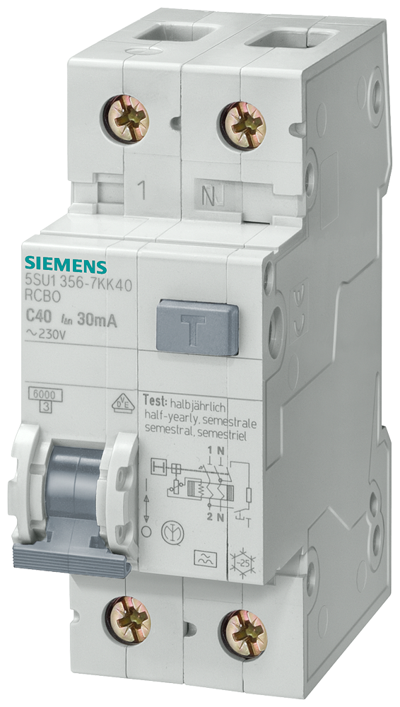 FI/LS-Schalter, 6 kA, 1P+N, Typ A, 30 mA, B-Char, In: 25 A, Un AC: 230 V – Bild 2 von 5
