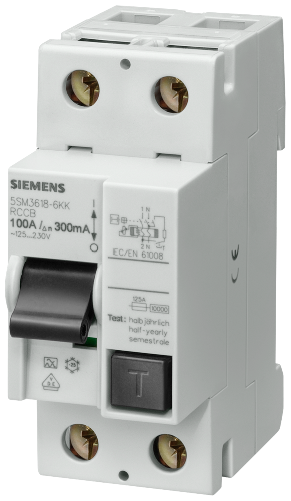 FI-Schutzschalter, 2-polig, Typ A, In: 125 A, 100 mA, Un AC: 230 V – Bild 2 von 3
