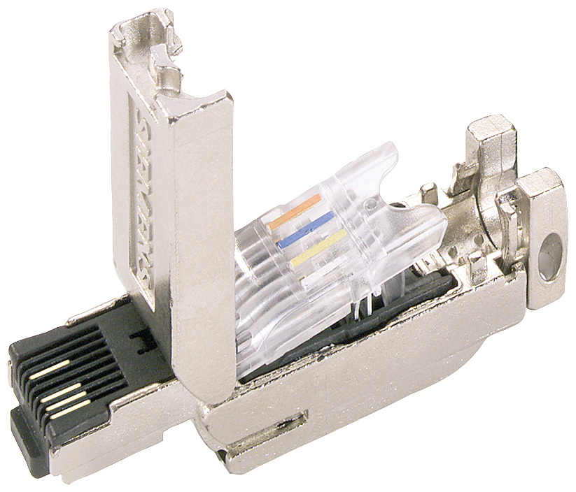 IE FC RJ45 Plug 180, RJ45 Steckverbinder mit FC Anschlusst., 180 Grad, 1 St. – Bild 2 von 3