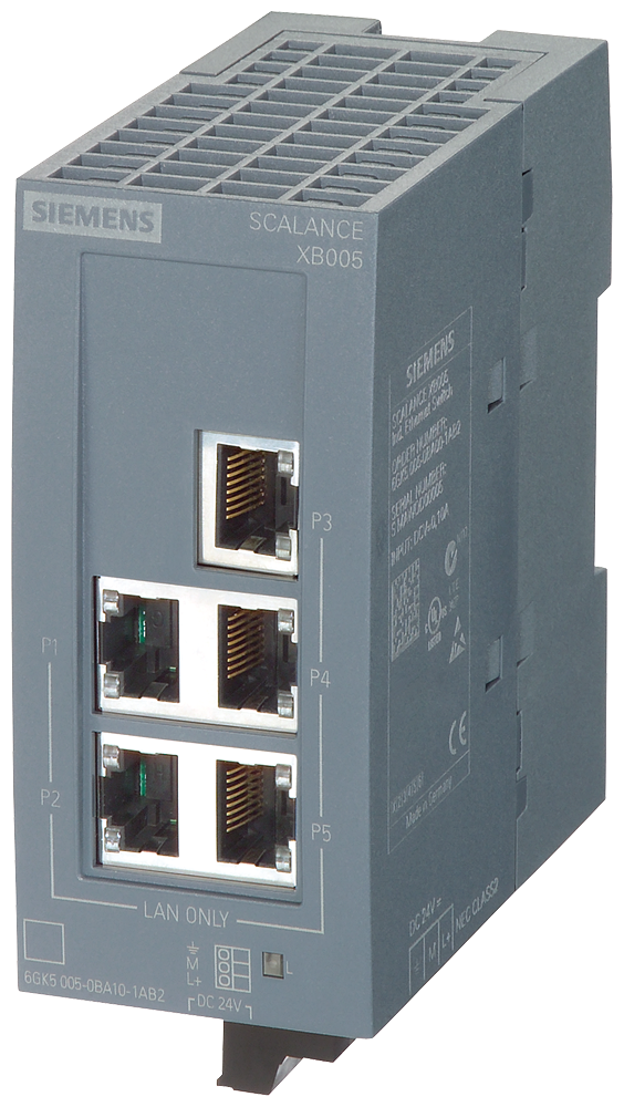 SCALANCE XB005 Unmanaged Kompakt Switch, 5x 10/100 Mbit/s RJ45 – Bild 2 von 3