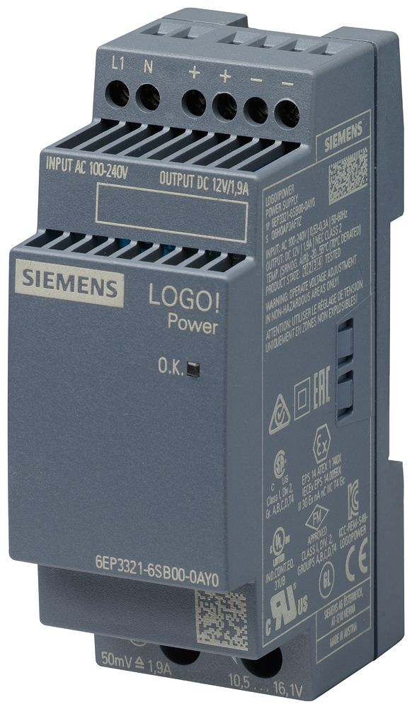Stromversorgung LOGO!Power, 1-phasig DC 12 V/1,9 A – Bild 2 von 5