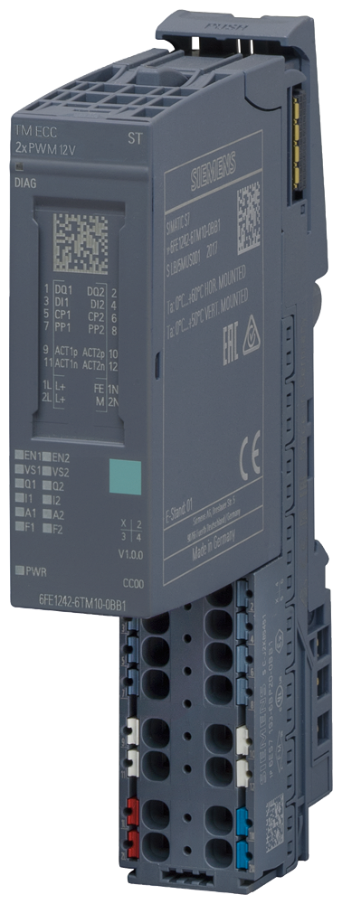 SIMATIC ET 200SP ECC 2x PWM ST Technologiemodul der ET 200SP Produktfamilie Ladeinfrastrukturlösungen auf Basis ET 200SP mit -30 °C ... 60 °C gemäß... – Bild 2 von 2