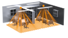 Präsenzmelder IR Quattro SLIM XS 4m COM1, Passiv Infrarot, Unterputz, IP20, 360° Reichweite max: 4 x 4 m (16 m²)