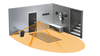 Bewegungsmelder Passiv Infrarot, Unterputz, IP20, 180° Reichweite max: r = 8 m (101 m²)