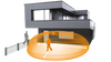 Bewegungsmelder iHF 3D COM1 (Intelligente Hochfrequenz-Technik), Aufputz, IP54, , weiß, 160° Reichweite max: r = 5 m (35 m²)