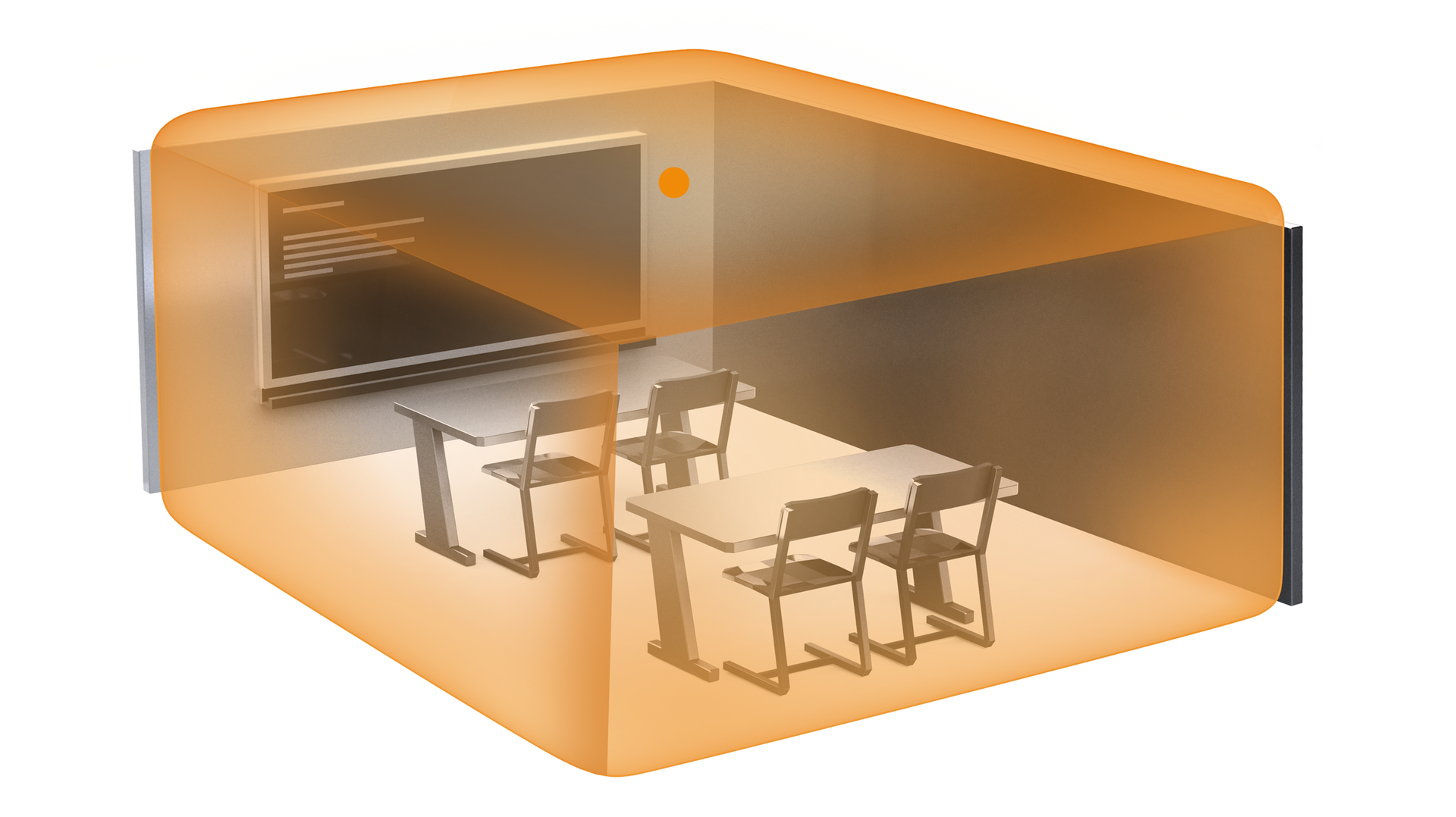 Präsenzmelder Ultraschall, Deckeneinbau, IP20, 360° Reichweite max: Ø 6 m (28 m²) – Bild 3 von 5