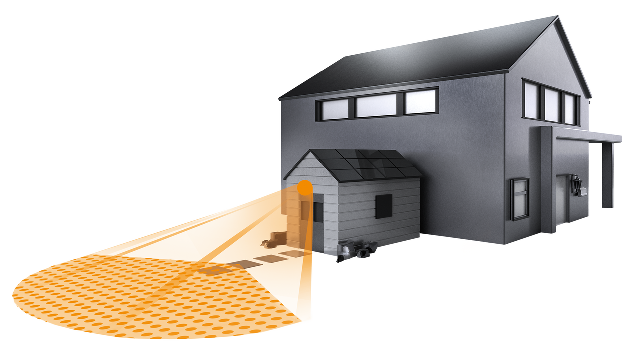 Bewegungsmelder IS 1 schwarz, Passiv Infrarot, Aufputz, IP54, 120° Reichweite max: r = 10 m (105 m²) – Bild 3 von 4