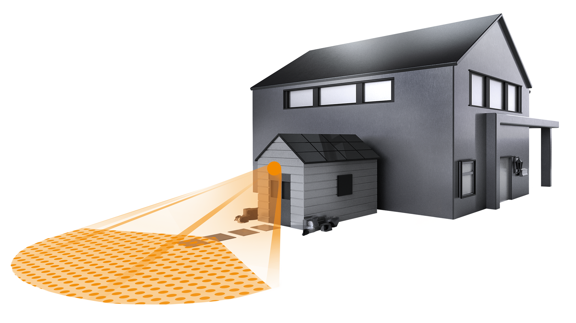 Bewegungsmelder IS 1 schwarz, Passiv Infrarot, Aufputz, IP54, 120° Reichweite max: r = 10 m (105 m²) – Bild 3 von 4