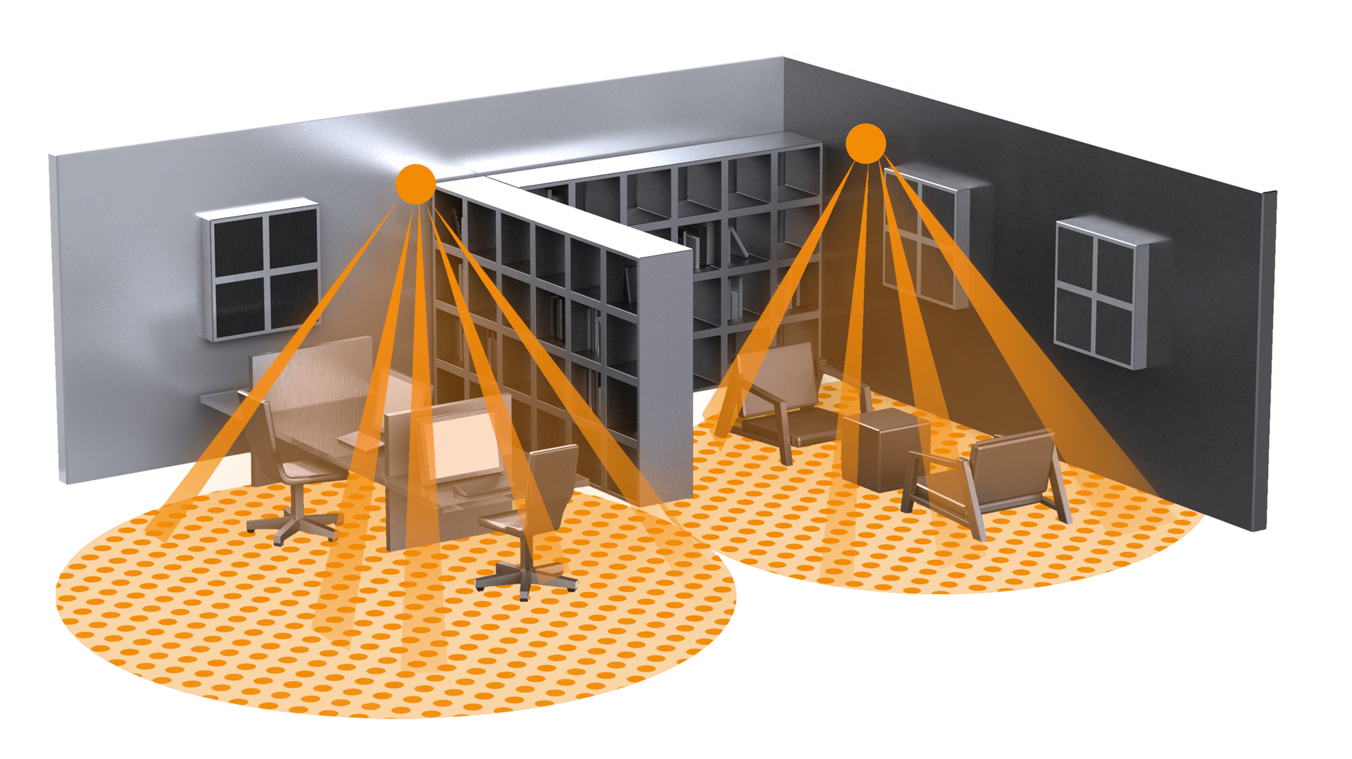 Bewegungsmelder Passiv Infrarot, Deckeneinbau, IP20, 360° Reichweite max: Ø 16 m (201 m²) – Bild 3 von 4