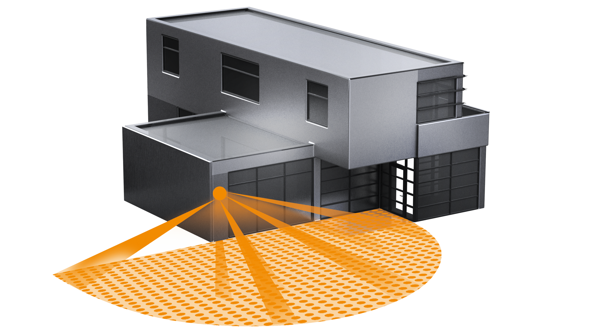 Bewegungsmelder IS 2180-2 weiß, Passiv Infrarot, Aufputz, IP54, 180° Reichweite max: r = 12 m (226 m²) – Bild 3 von 5