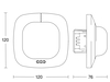 Präsenzmelder IR Quattro 8m COM1 Passiv Infrarot, Unterputz, IP20, 360° Reichweite max: 7 x 7 m (49 m²)