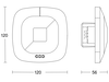 Präsenzmelder HF 360 COM1 Hochfrequenz, Unterputz, IP20, 360° Reichweite max: Ø 12 m (113 m²)