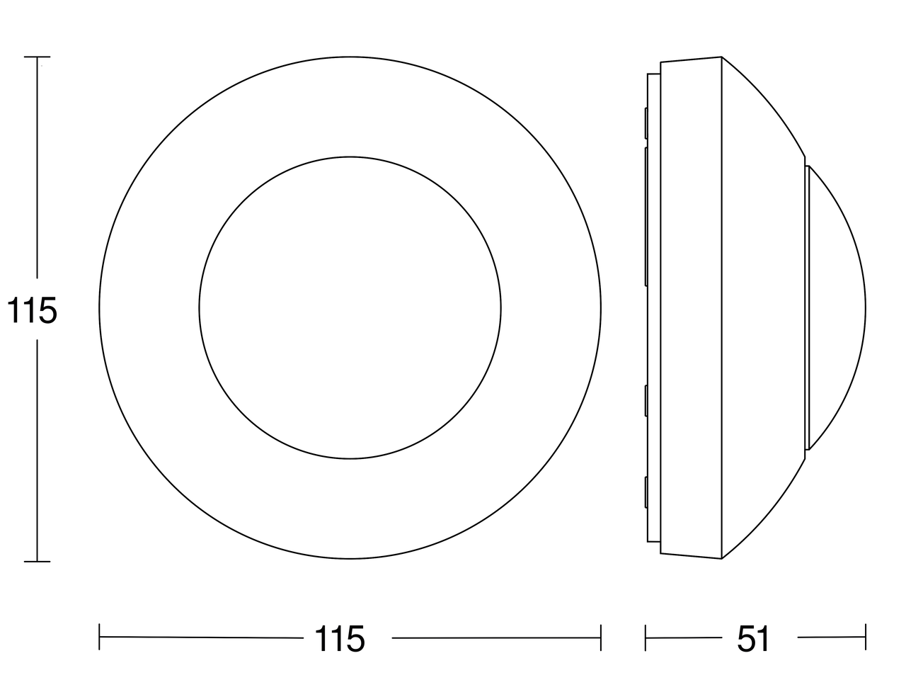 Bewegungsmelder Passiv Infrarot, Aufputz, IP54, 360° Reichweite max: Ø 7 m (38 m²) – Bild 2 von 4