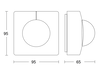 Bewegungsmelder IS 345 COM1, Passiv Infrarot, Aufputz, IP54, 360° Reichweite max: 23 x 6 m (138 m²)