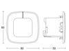 Präsenzmelder IR Quattro SLIM XS 4m COM1, Passiv Infrarot, Unterputz, IP20, 360° Reichweite max: 4 x 4 m (16 m²)