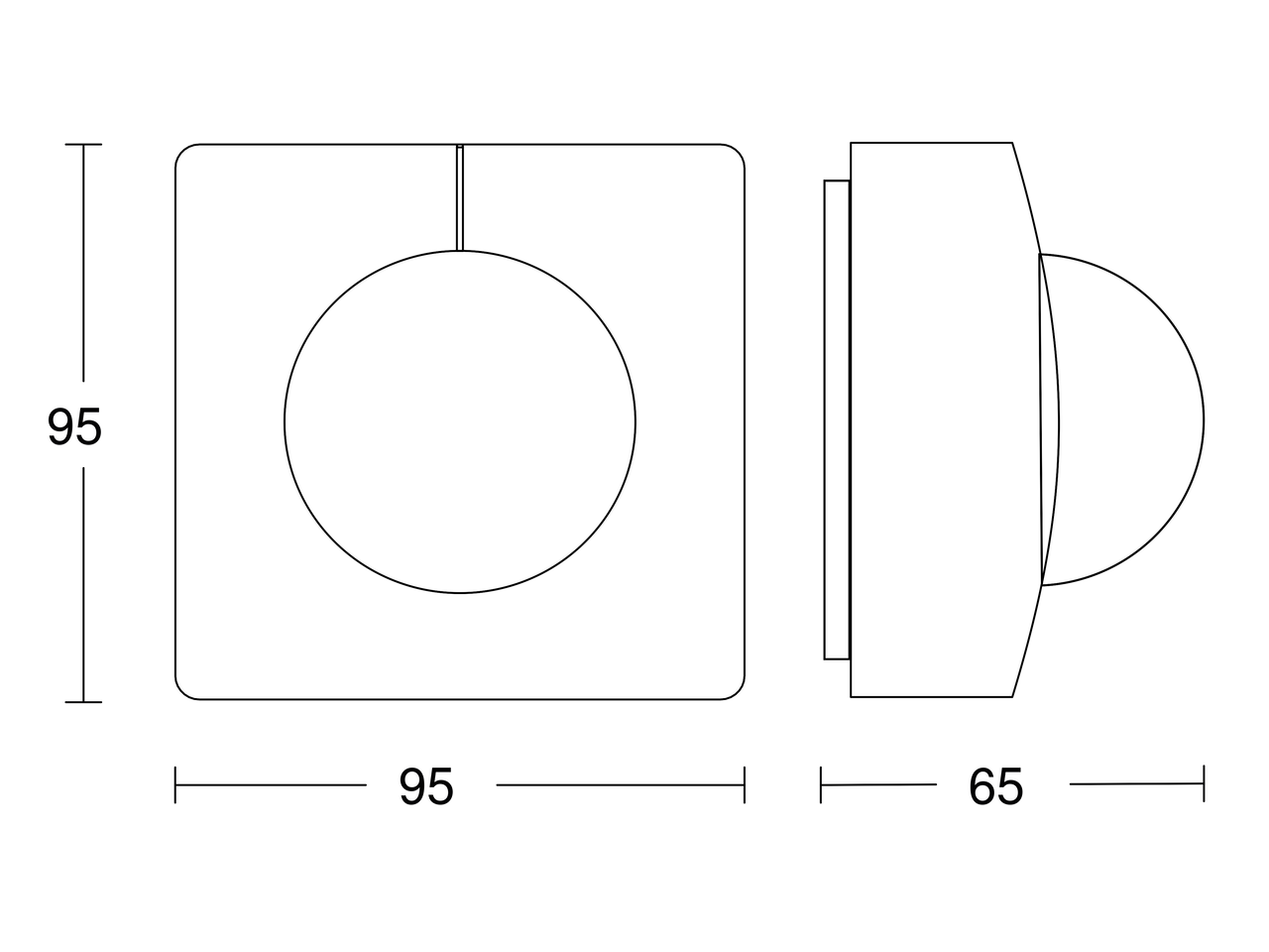 Bewegungsmelder IS 3360 MX Highbay COM1, Passiv Infrarot, Aufputz, eckig, IP54, 360° Reichweite max: Ø 36 m (1018 m²) – Bild 3 von 5