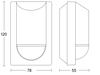 Bewegungsmelder IS 2180 ECO, Passiv Infrarot, Aufputz, IP54, schwarz, 180° Reichweite max: r = 12 m (226 m²)