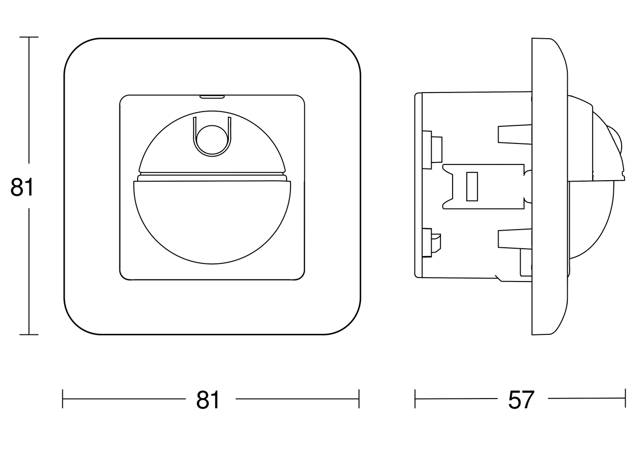Bewegungsmelder IR 180 UP easy Unterputz, Passiv Infrarot, Unterputz, IP20, 180° Reichweite max: r = 8 m (101 m²) – Bild 3 von 5