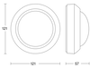 Bewegungsmelder IS 2360-3 ECO 24m, Passiv Infrarot, Aufputz, IP54, weiß, 360° Reichweite max: Ø 24 m (452 m²)