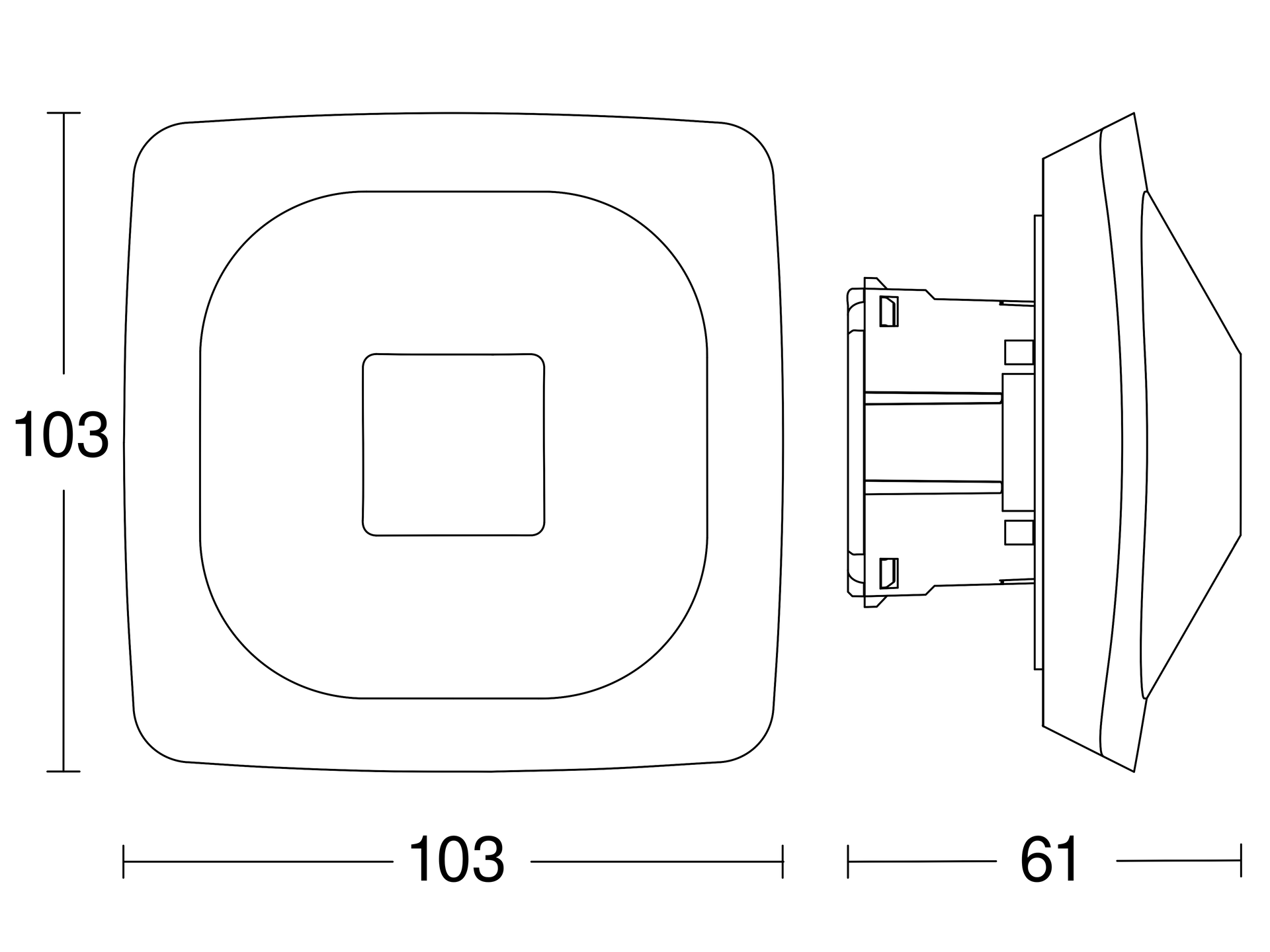 Präsenzmelder HF 360-2 DALI-2 APC Hochfrequenz, Unterputz, IP20, 360° Reichweite max: Ø 12 m (113 m²) – Bild 3 von 5