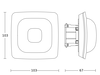 Präsenzmelder IR Quattro HD-2 24m COM1 Passiv Infrarot, Unterputz, IP20, 360° Reichweite max: 24 x 24 m (576 m²)
