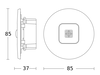 Präsenzmelder Passiv Infrarot, Unterputz, IP20, 360° Reichweite max: 6 x 6 m (36 m²)