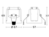 Bewegungsmelder IS 345 KNX Passiv Infrarot, Deckeneinbau, IP20, rund, 360° Reichweite max: 23 x 6 m (138 m²)