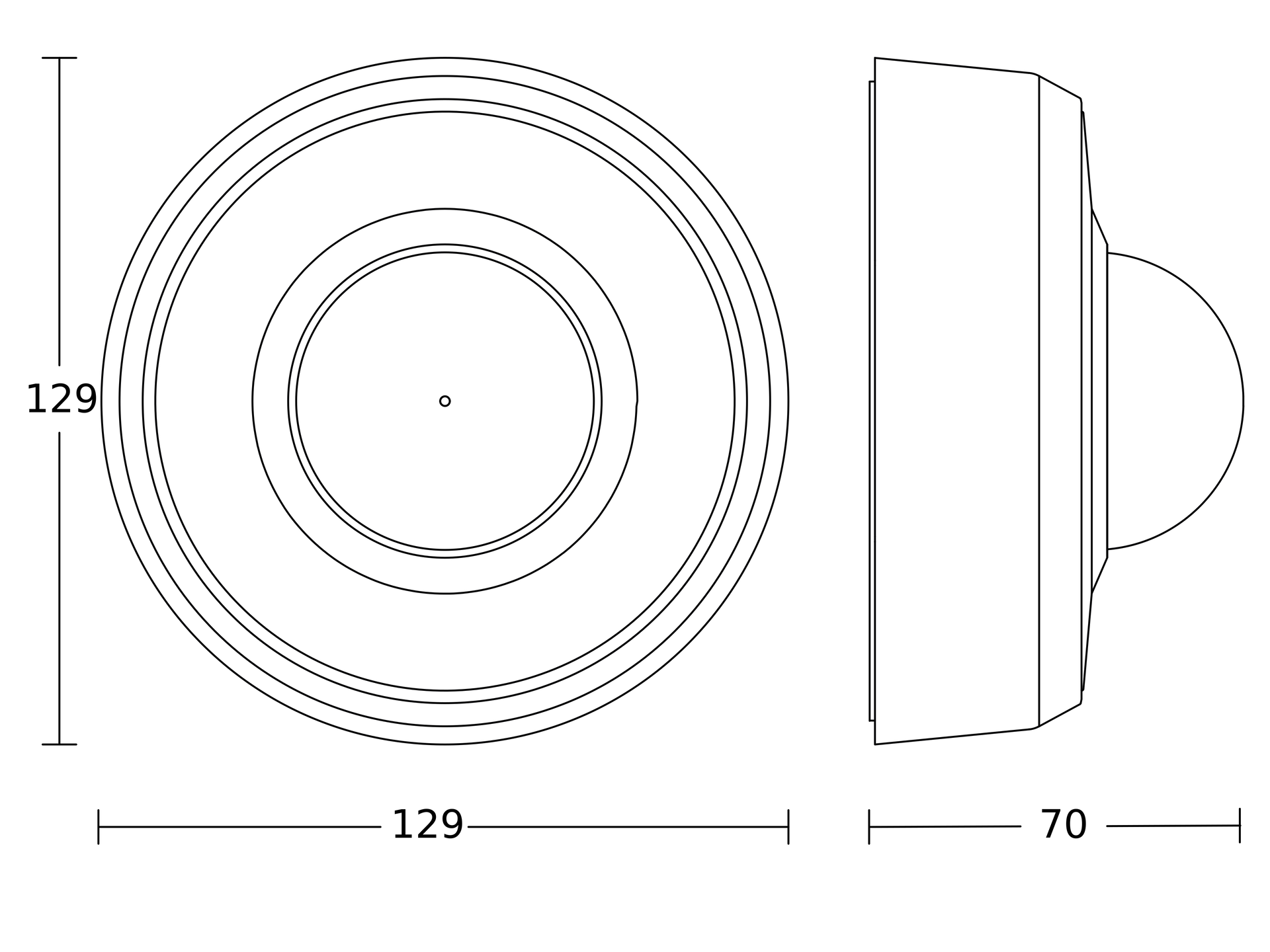 Bewegungs- und Präsenzmelder PD IR 4360-24 COM1 Passiv Infrarot, Aufputz, IP54, weiß, 360° Reichweite max: Ø 24 m (452 m²) – Bild 3 von 5
