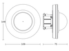 Bewegungs- und Präsenzmelder PD IR 4360-24 COM1 Passiv Infrarot, Unterputz, IP20, weiß, 360° Reichweite max: Ø 24 m (452 m²)