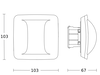 Präsenzmelder Hochfrequenz, Unterputz, IP20, 360° Reichweite max: 25 x 3 m (75 m²)