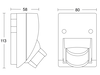 Bewegungsmelder IS 2160 ECO schwarz, Passiv Infrarot, Aufputz, IP54, 160° Reichweite max: r = 12 m (201 m²)