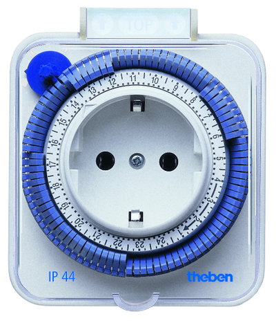 Zeitprogrammstecker mit Spritzwasserschutz, 24 Std., weiß