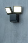 LED-Strahler mit Bewegungsmelder, schwarz, 4000 K, 2x900 lm