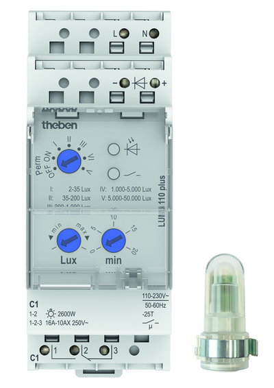Dämmerungsschalter, Einbau-Lichtsensor, 1 Kanal
