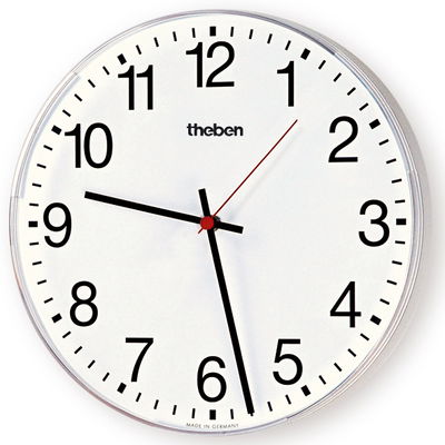 KNX Nebenuhr, einseitige Wanduhr, Durchm. 25 cm, arabische Zahlen