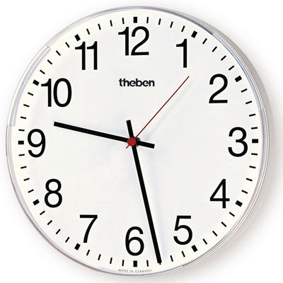 KNX Nebenuhr, einseitige Wanduhr, Durchm. 30 cm, arabische Zahlen