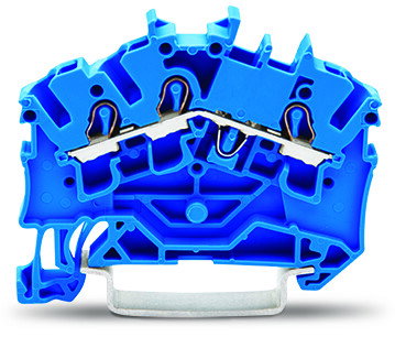 3-Leiter-Durchgangsklemme 2,5 mm² für Anwendungen Ex e II u. Ex i geeignet blau