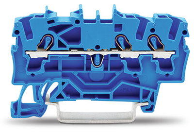 3-Leiter-Durchgangsklemme 2,5 mm² für Anwendungen Ex e II u. Ex i geeignet blau