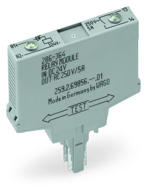 Relaismodul Eingangsnennspannung DC 24 V 1 Schließer grau