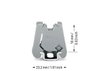 Schraubenlose Endklammer 6 mm breit mit WMB beschriftbar grau