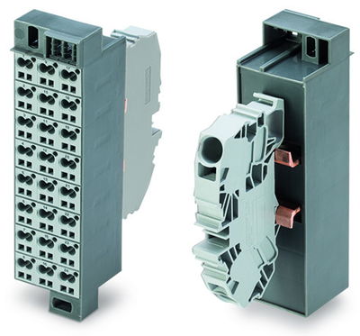 Potentialblock Aufdruck 1-24 mit 1 Einspeiseklemme inkl. Abschlussplatte