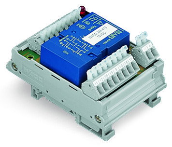 Relaismodul mit zwangsgeführten Kontakten Eingangsnennspannung AC/DC 24 V 4 Schließer und 4 Öffner grau