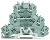 Dreistockklemme Schutzleiter-/Durchgangs-/Durchgangsklemme 2,5 mm² grau