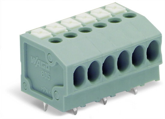 Leiterplattenklemme,Drücker,1,5 mm²,grau