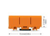 Befestigungsadapter für ein- und zweireihige Klemmen Serie 2273 orange