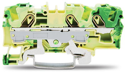 3-Leiter-Schutzleiterklemme 6 mm² für Anwendungen Ex e II geeignet grün-gelb