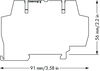 Überspannungsschutzmodul für Signaltechnik Nennspannung DC 48 V für 2 Signalpfade mit gemeinsamer Ableitung